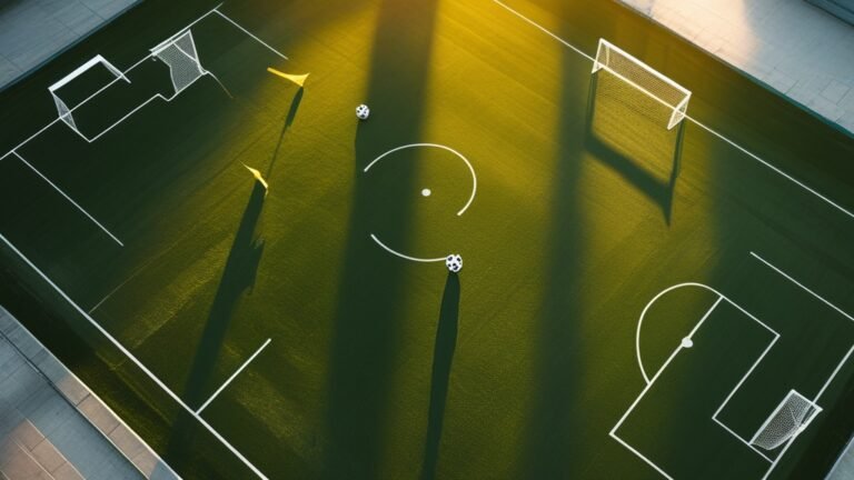 Sân bóng nhìn từ trên cao lúc hoàng hôn với hai khung thành, minh họa link xoilac live xem ASEAN Cup 2026