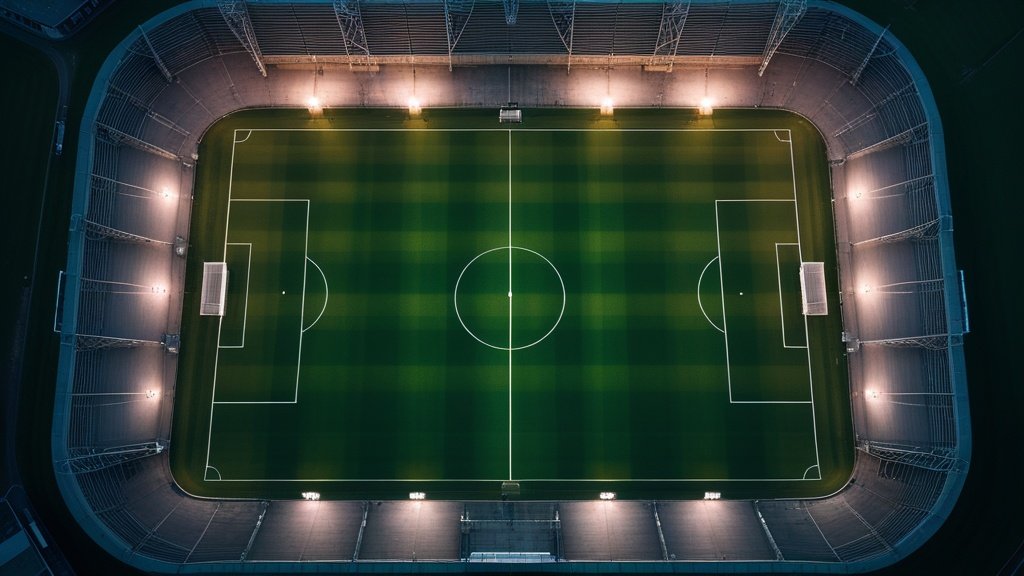 Sân vận động lên đèn buổi tối trước giờ phát sóng trực tiếp ASEAN Cup 2026
